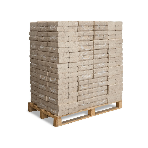 Heizfuxx RUF Classic White Hartholzbriketts – 960 kg Palette (96 x 10 kg) Premium Weißholz Holzbriketts für Kamin & Ofen